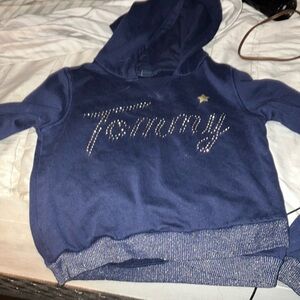 Tommy hilfiger gold and Navy sweatsuit outfit for young girls